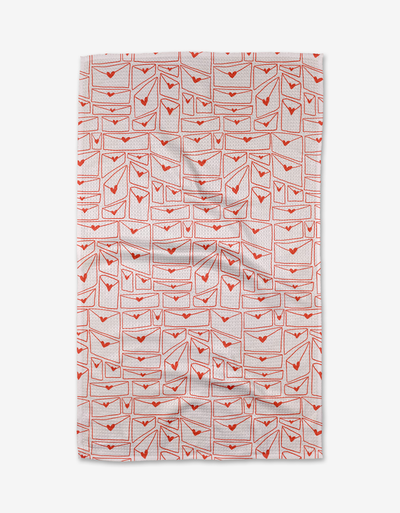 Geometry Valentine's Tea Towel "Letters of Love"