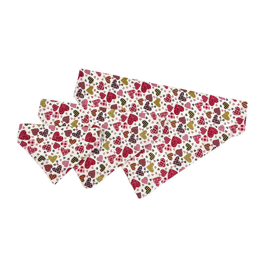 Pet Bandana "Valentines Day Heart Multi" by PawsAbilities