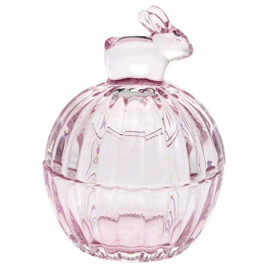 Bunny Glass Covered Dish Easter