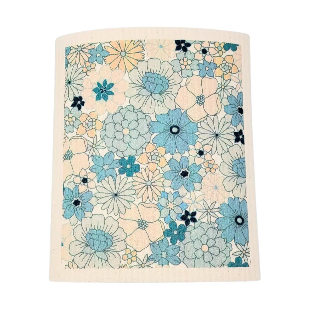 Reusable Paper Towel "Boho Blue Summer Bloom"