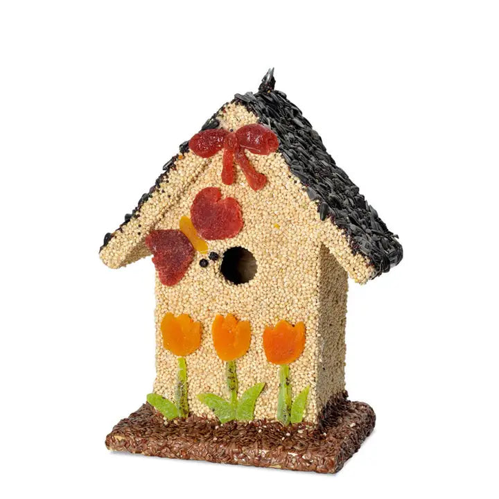 Seed Coated Birdhouse, Spring Fruit B&B