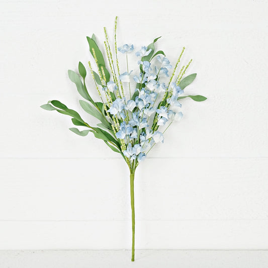 Blue Cream Mountain Flowers