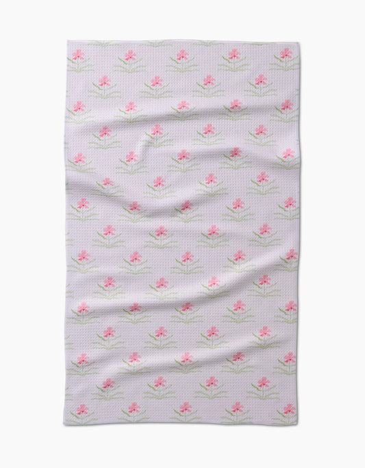 Geometry "Orchids in Bloom" Tea Towel