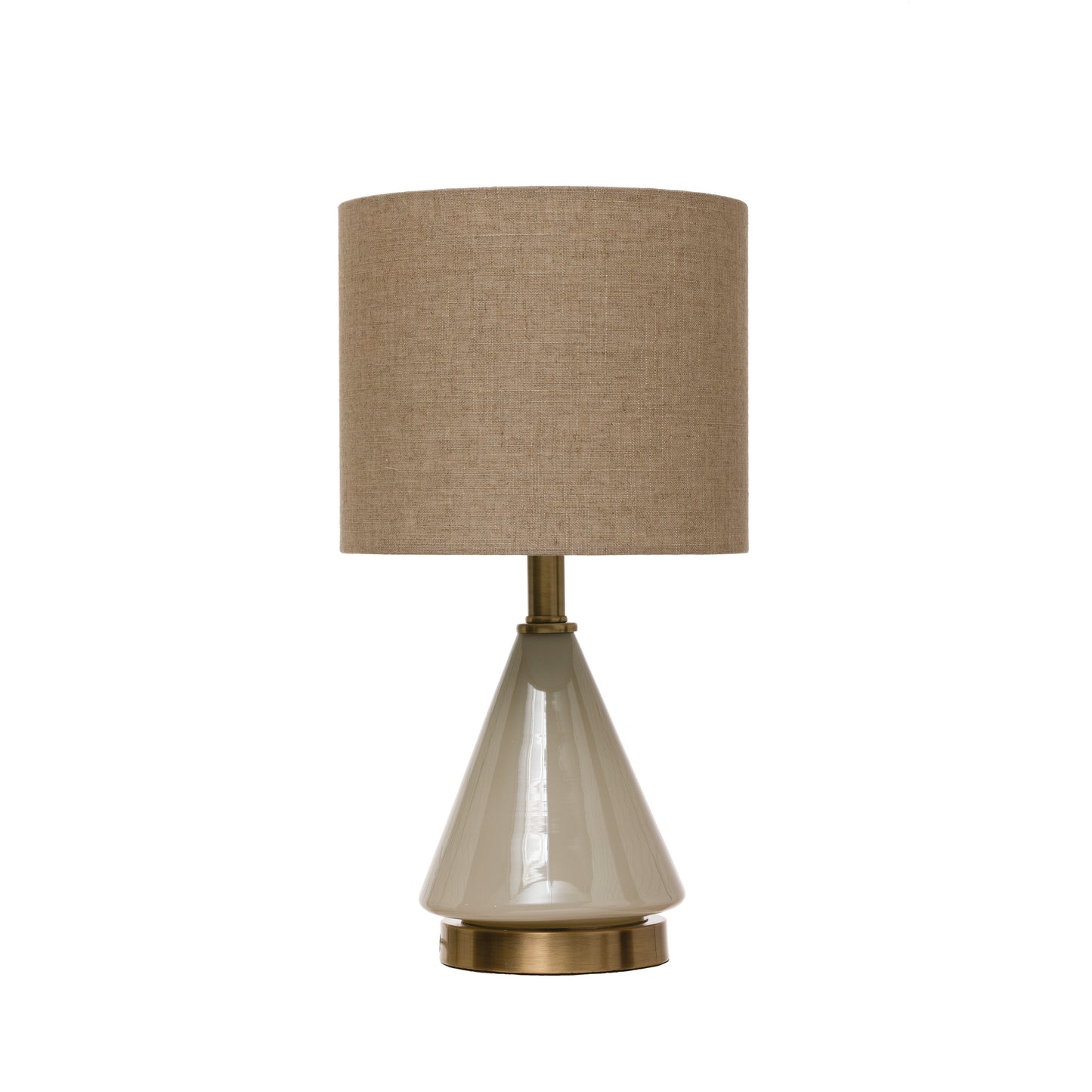 Lamp-Glass with Linen Shade