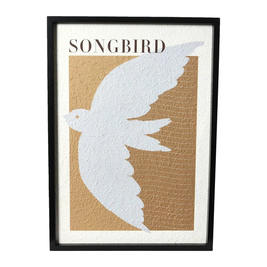 Wood Framed Wall Décor "Songbird"