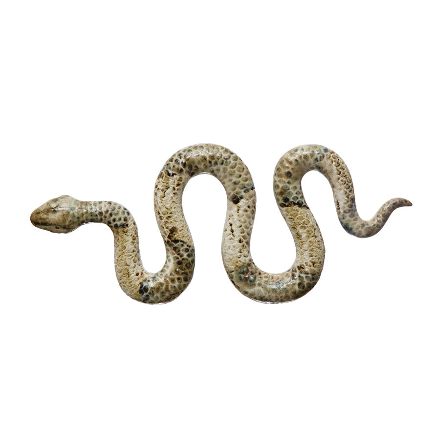Stoneware Snake, Reactive Glaze