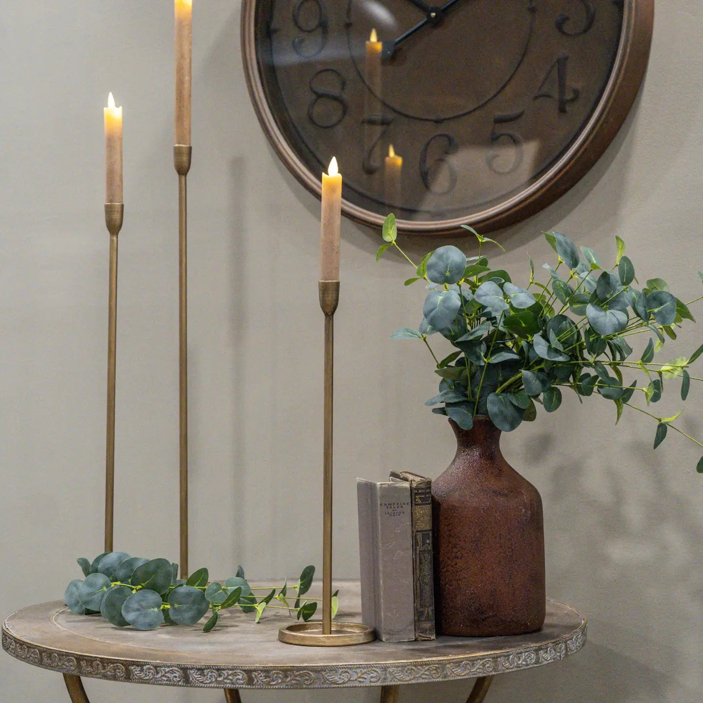 Gold Newton Taper Candlestick