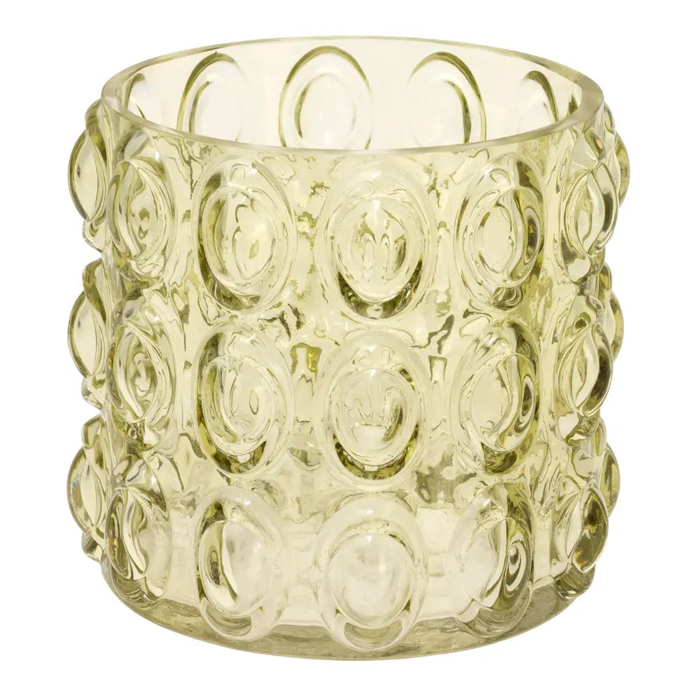 Retro Bubble Glass Vase, Sage