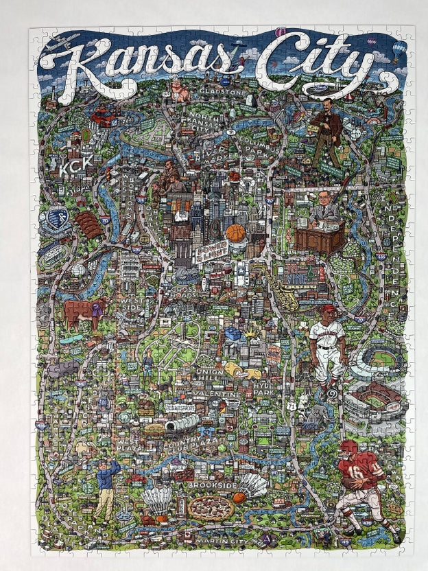 Puzzle, "Kansas City Map Puzzle By Mario Zucca"
