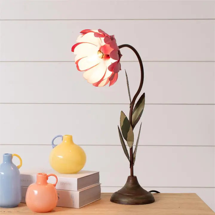 Pink Flower Table Lamp