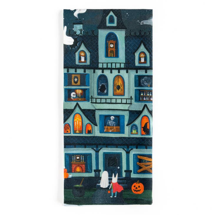 Halloween House Kitchen Towel