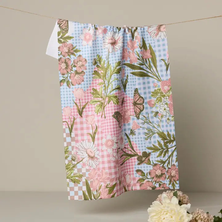 Geometry "Floral Collage" Tea Towel