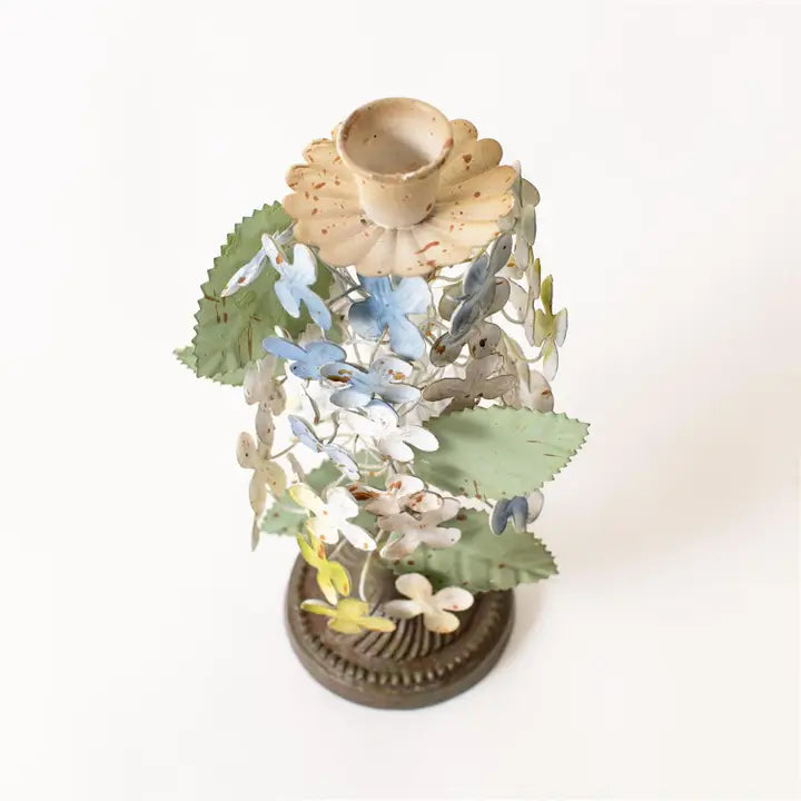 Dainty Metal Hydrangea Candle Holder