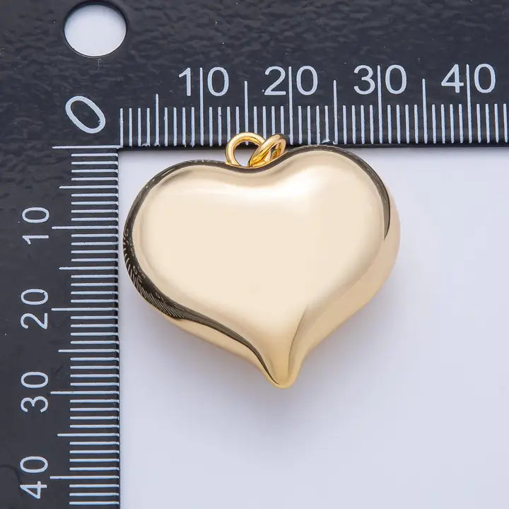 Minimalist Chubby Heart Charm