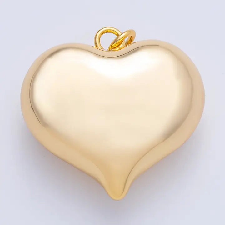 Minimalist Chubby Heart Charm