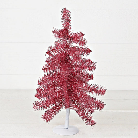 Glittered Tinsel Tree- Pink