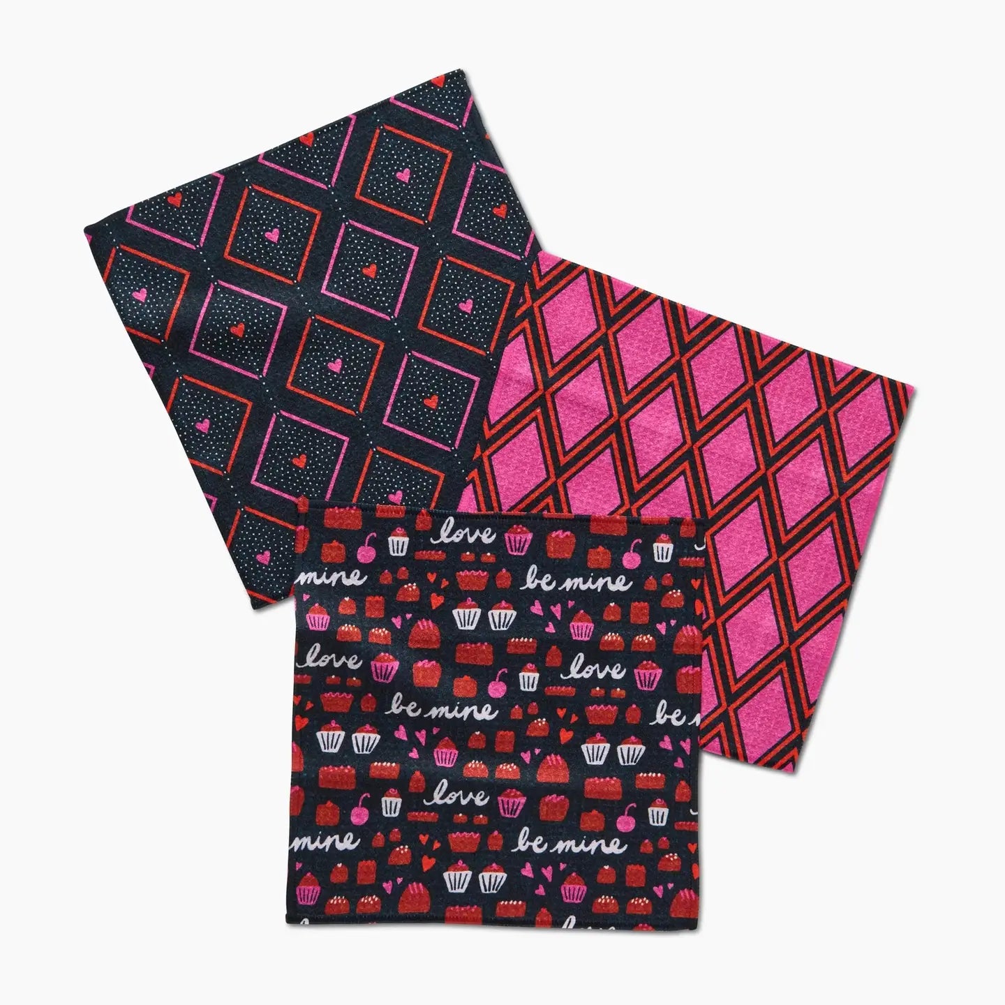 Geometry Valentine's "Amore" Dishcloth Set