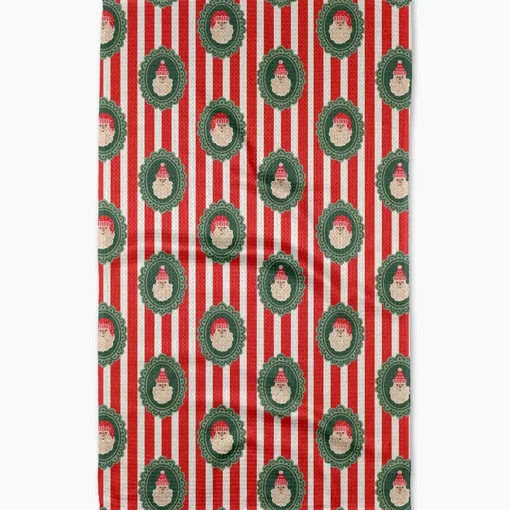 Geometry "Striped Santa" Tea Towel (Pre-Order)