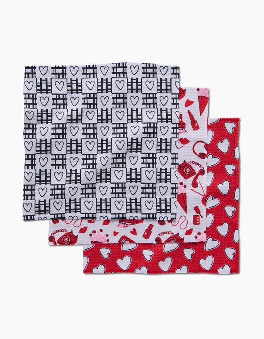 Geometry Valentine's "Classic Loving" Dishcloth Set