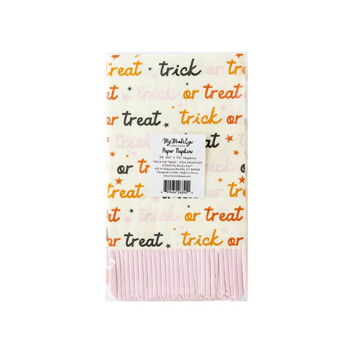 Paper Dinner Napkin "Trick or Treat" Set of 24