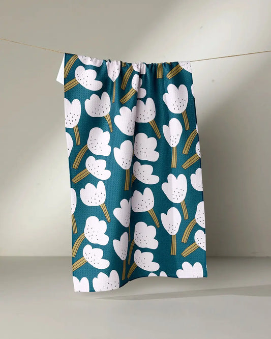Geometry "Tulips" Tea Towel