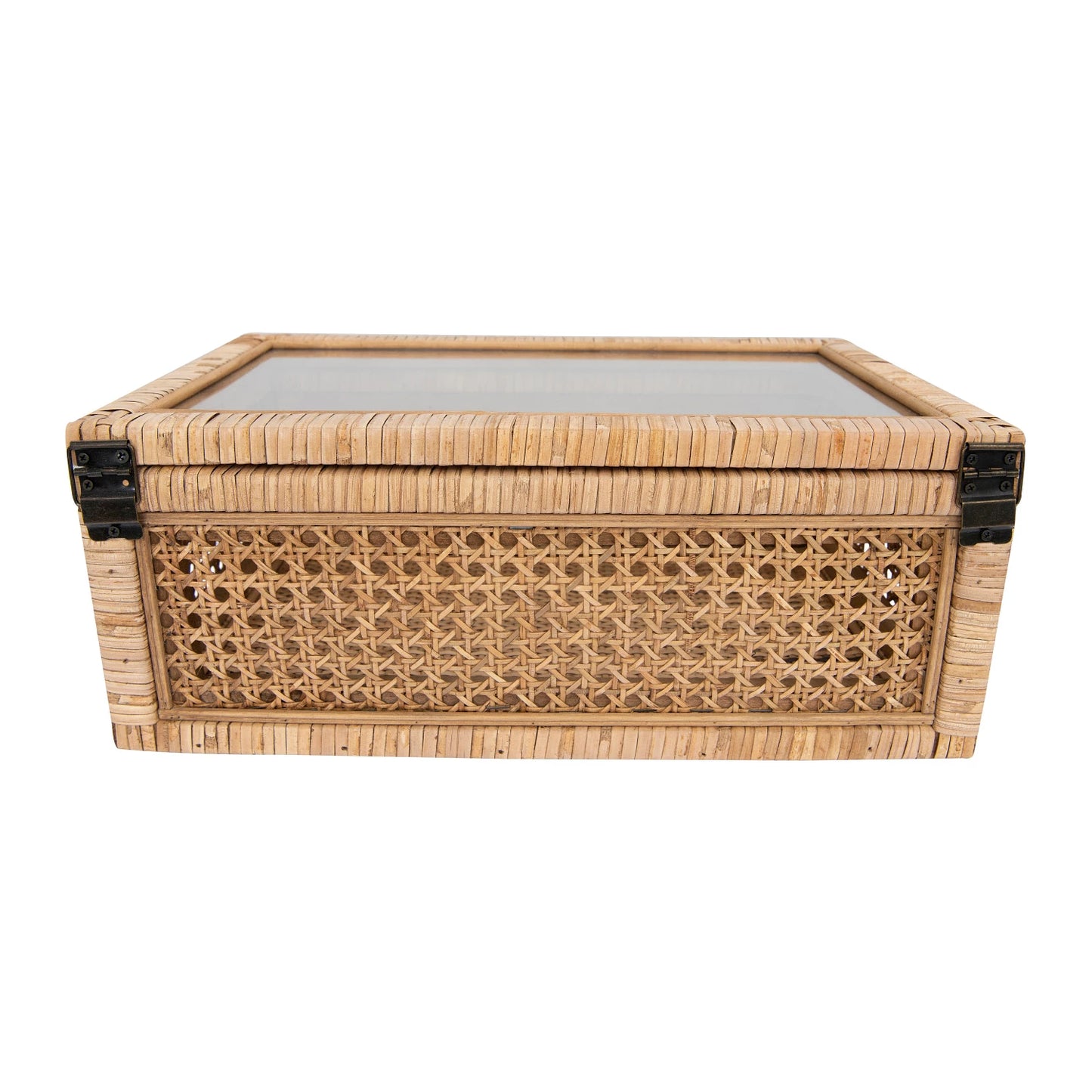 Woven Boxes with Glass Lid