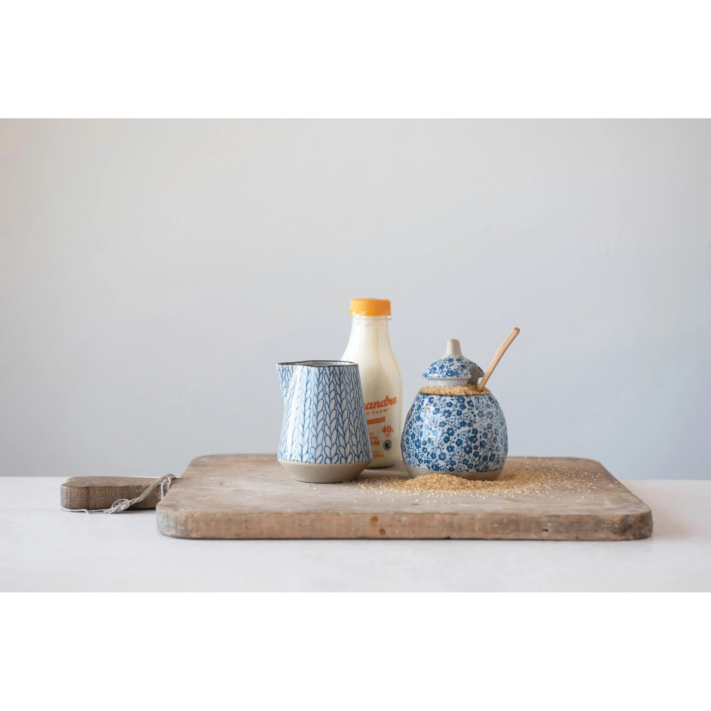 Kitchenware Hand-Painted Sugar Pot and Creamer, Set