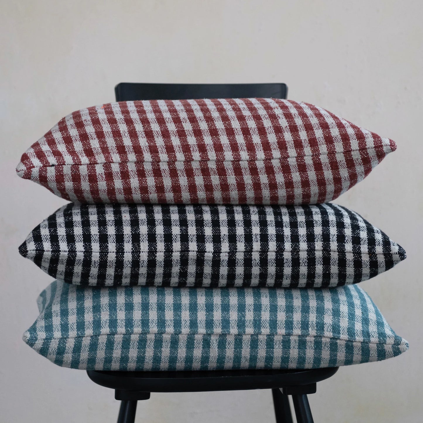 Pillow Gingham, Teal (ships 3/5)