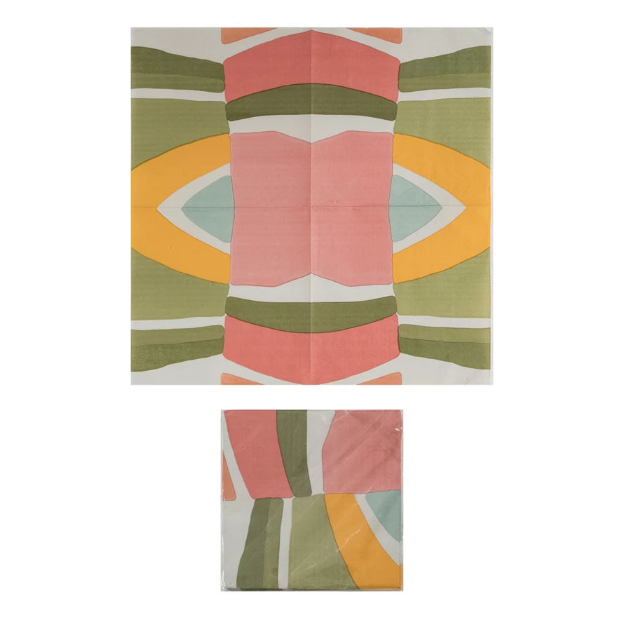 Paper Napkins w/ Abstract Design