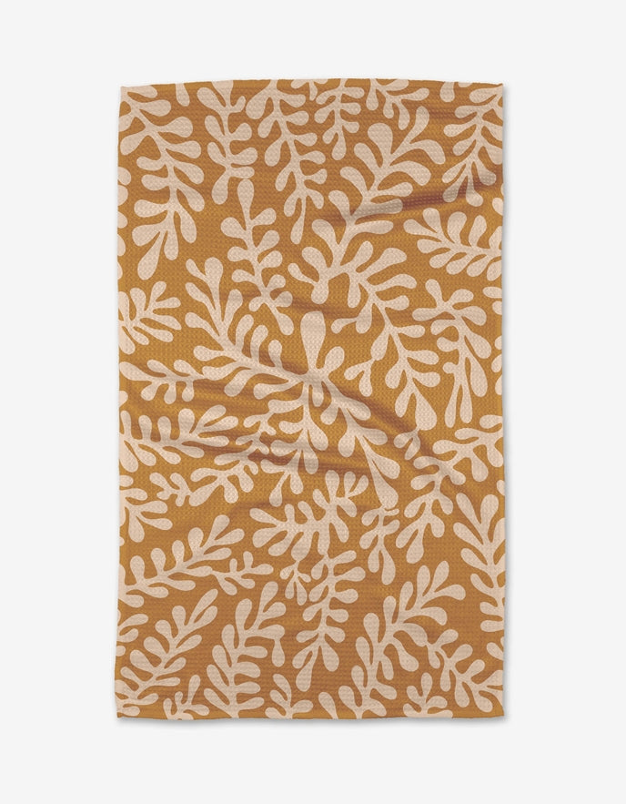 Fall “Golden Fall" tea towel