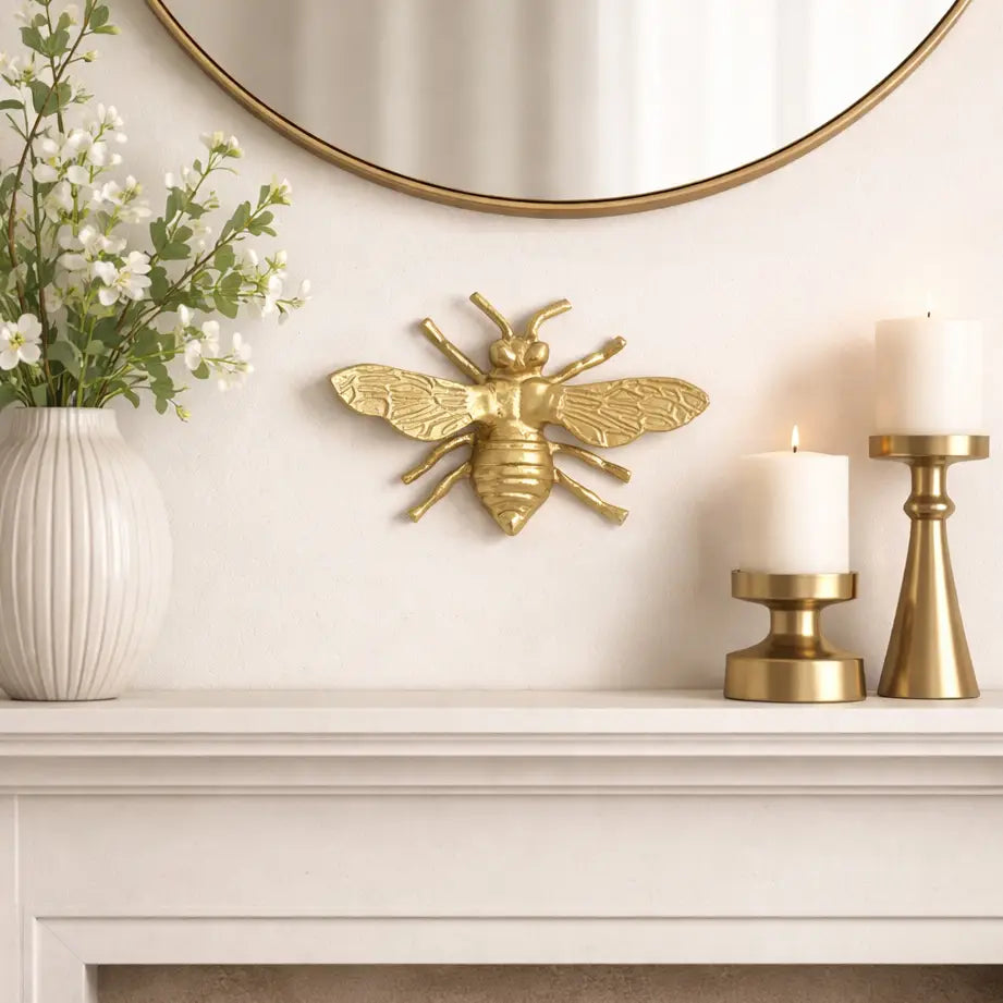 Gold Metal Decorative Solid Busy Bee