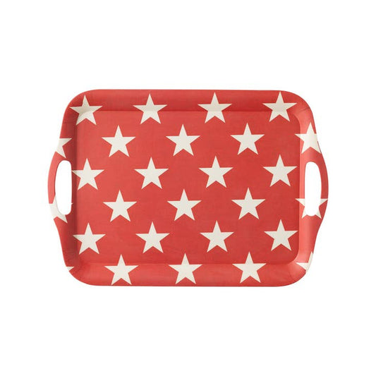 Holiday Tray, Red Star Bamboo