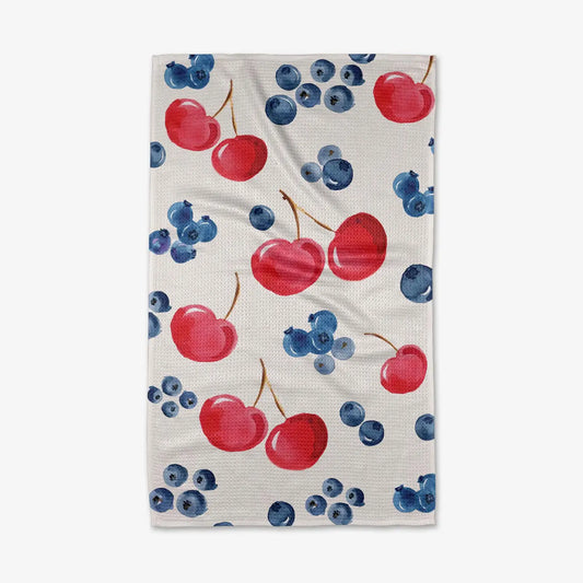 Geometry "Cherry On Top" Tea Towel