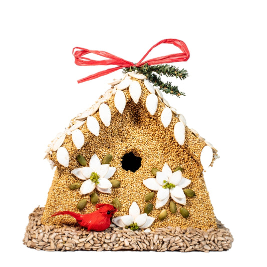 Holiday, Bird Seed House "Poinsettia House"