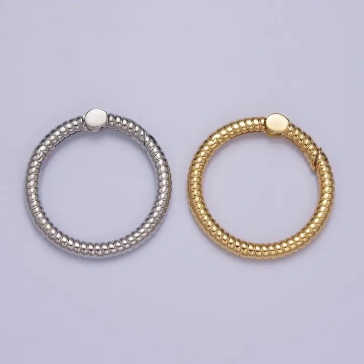 Dainty Round Spring Gate Ring