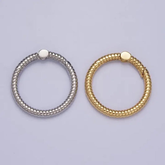 Clasp/Enhancer, Dainty Round Spring Gate Ring