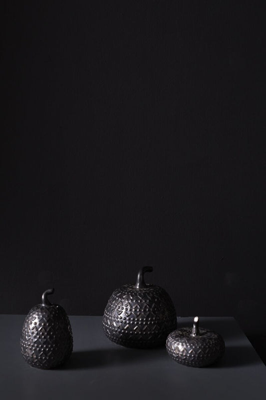 Fall Black Ceramic Pumpkin