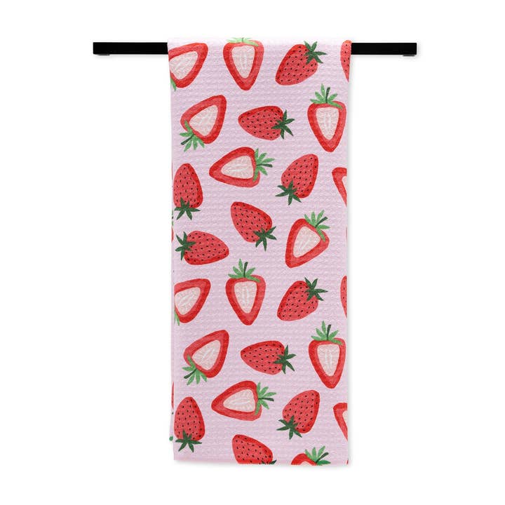 Geometry "Sweet Strawberry" Tea Towel