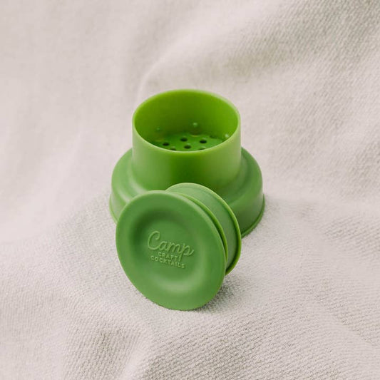 "Camp" Shaker and Strainer Lid for Cocktail Kit