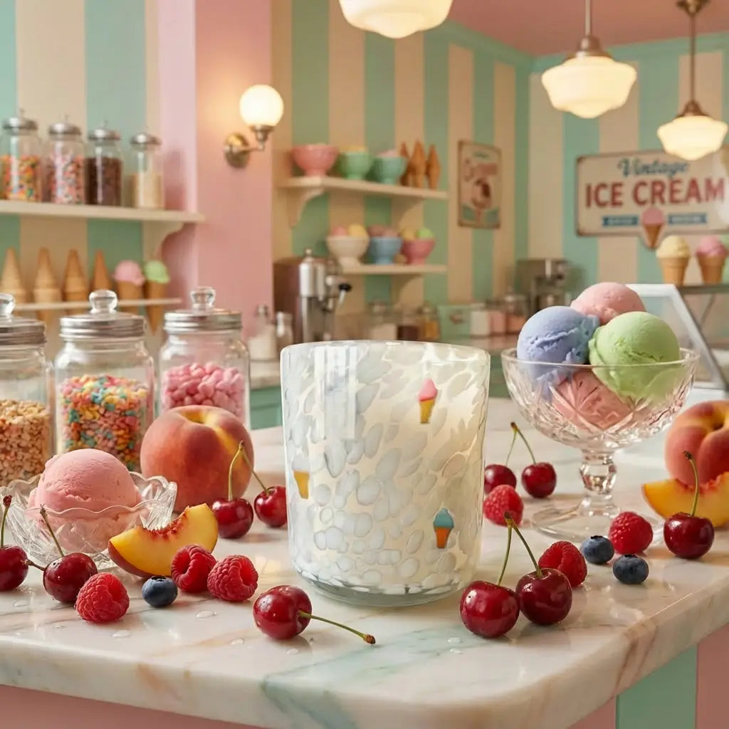 Candle, Sherbet Cone Icon 12oz