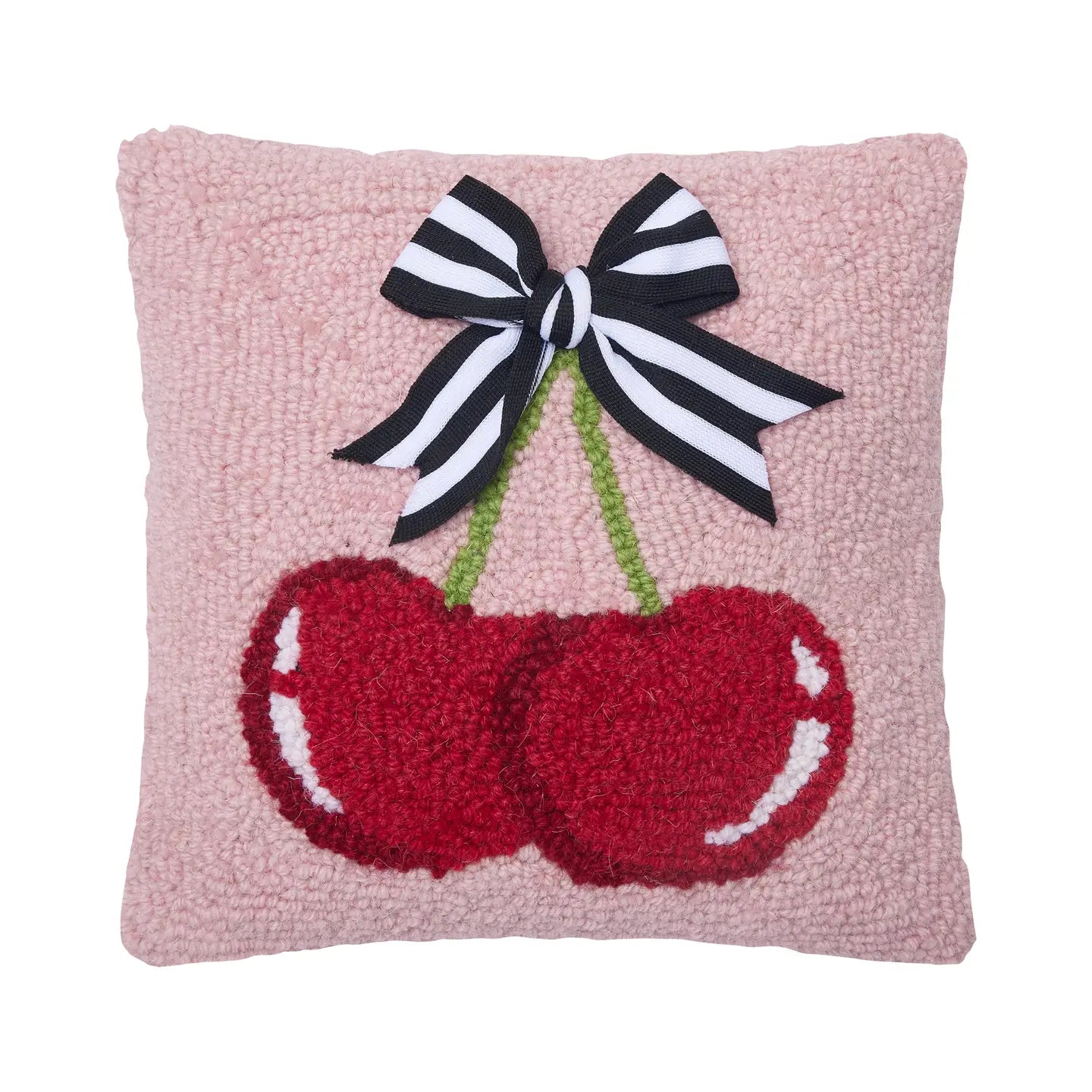 Cherries with Bow, Hook Pillow