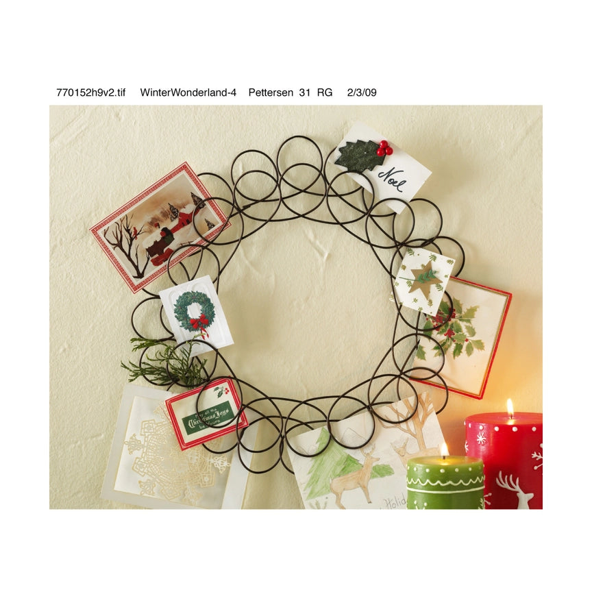 Spiral Wreath Card Holder- Antique Bronze