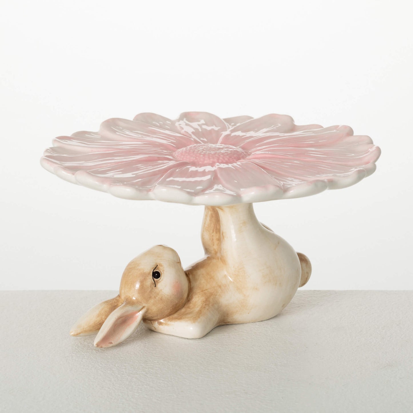 Easter Ceramic Bunny & Flower Riser