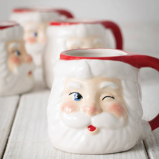 Winking Santa Mug