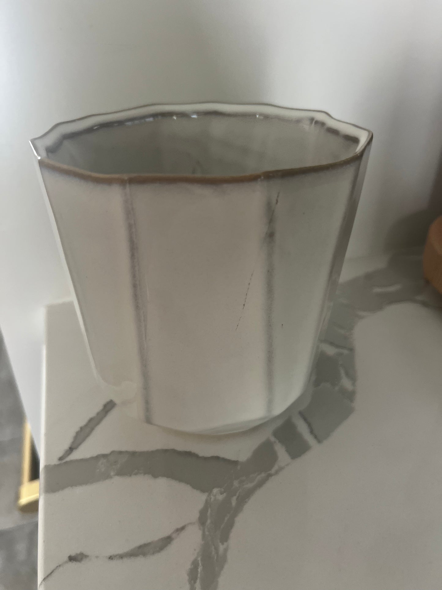 Beige Ceramic Planter (slight imperfection )