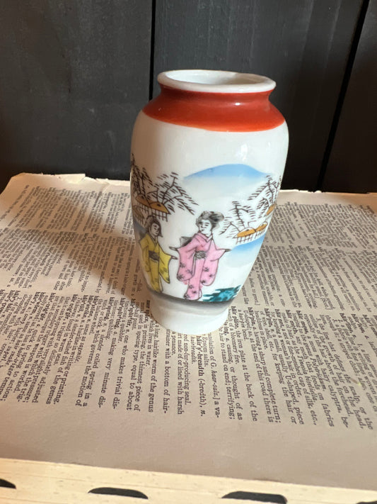 Vintage Japanese Geisha Vase