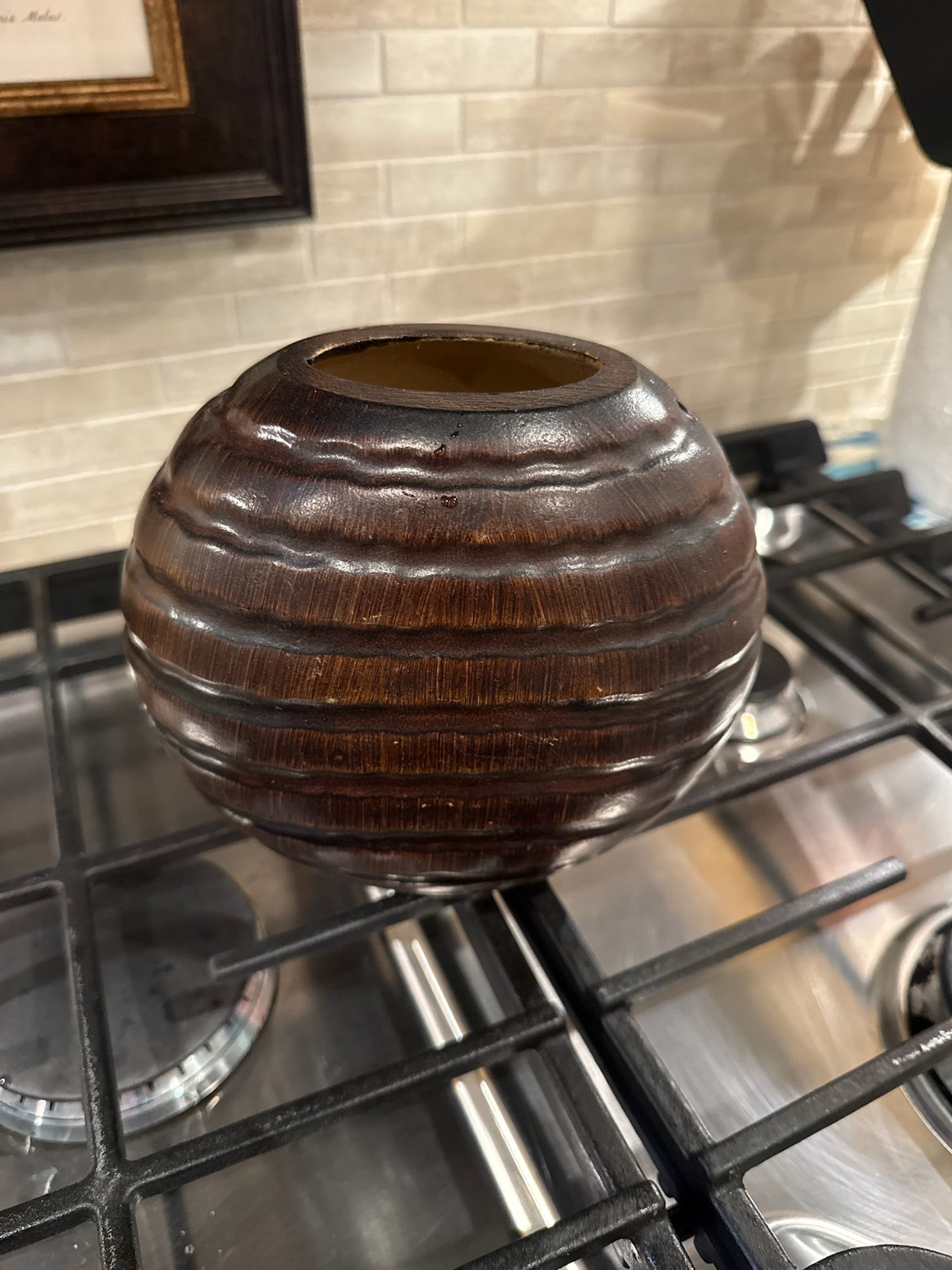 Brown Oval Vase