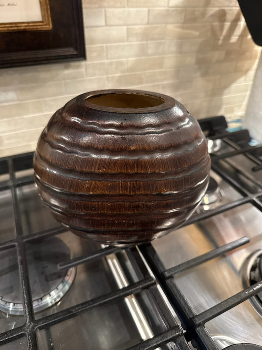 Brown Oval Vase