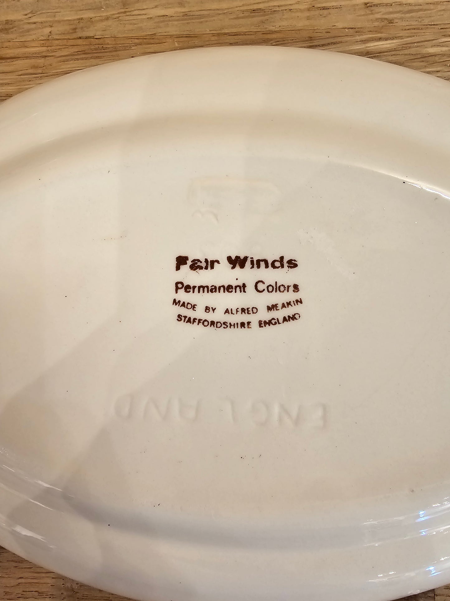 Vintage Plate, 1930s Alfred Meakin Staffordshire England, Fair Winds