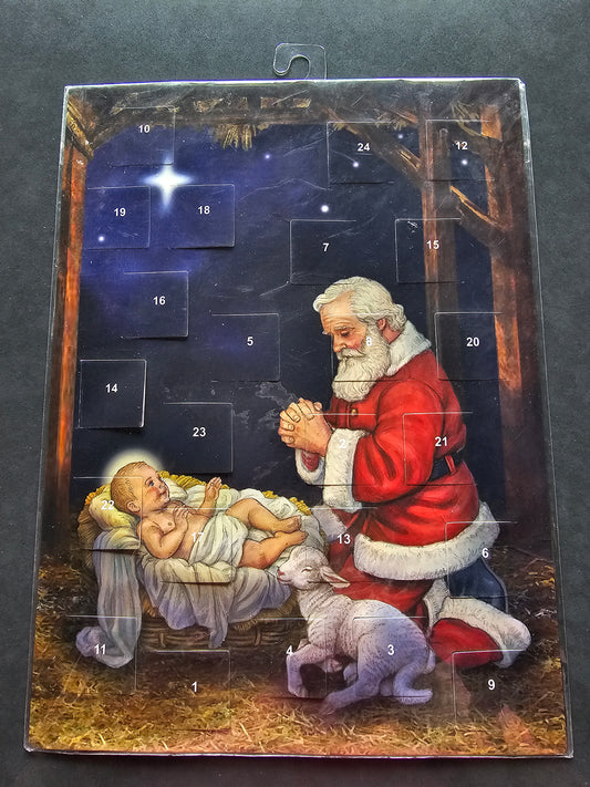 Advent Calendar, Adoring Santa